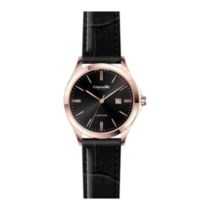 Crocodile CRDW5895.328 Black Dial Leather Strap Women Watch